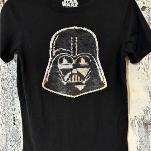 Star Wars Tee w/Sequin Flippable Darth Vader & The Dark Side (L)